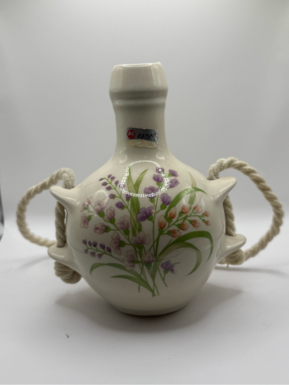 Vintage Marisa Italy Ceramic Pitcher with rope handle